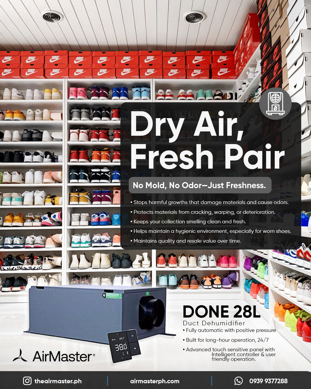 Why Shoe Collection Need Dehumidifiers? – Air Master Ph