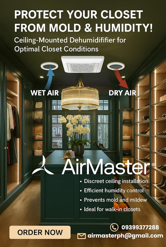 👠 Protect Your Walk-In Closet, Leather Bags, and Shoe Collection with AirMaster Ceiling Dehumidifiers