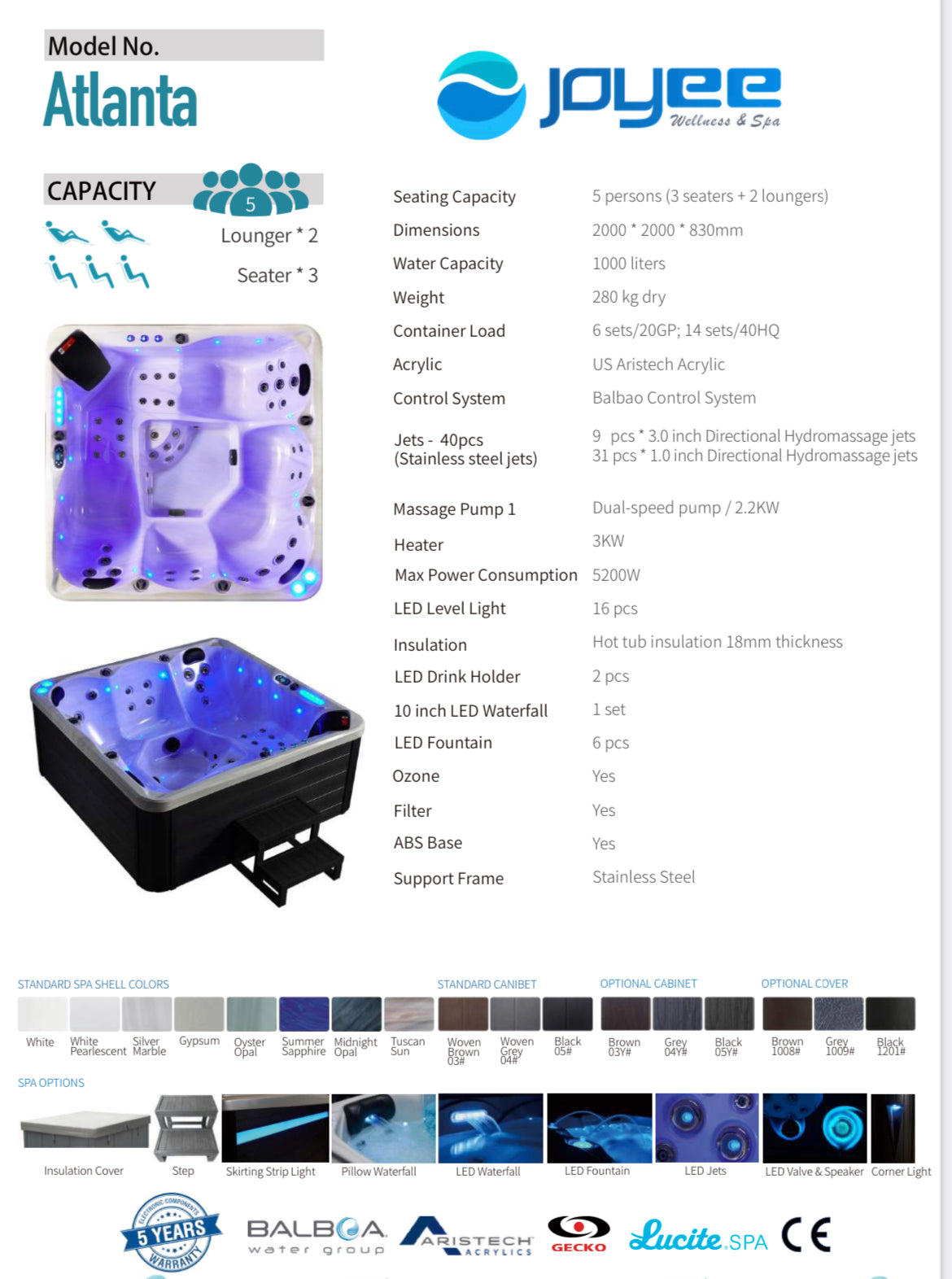 Jacuzzi Hot Tub California 6-7 Seater