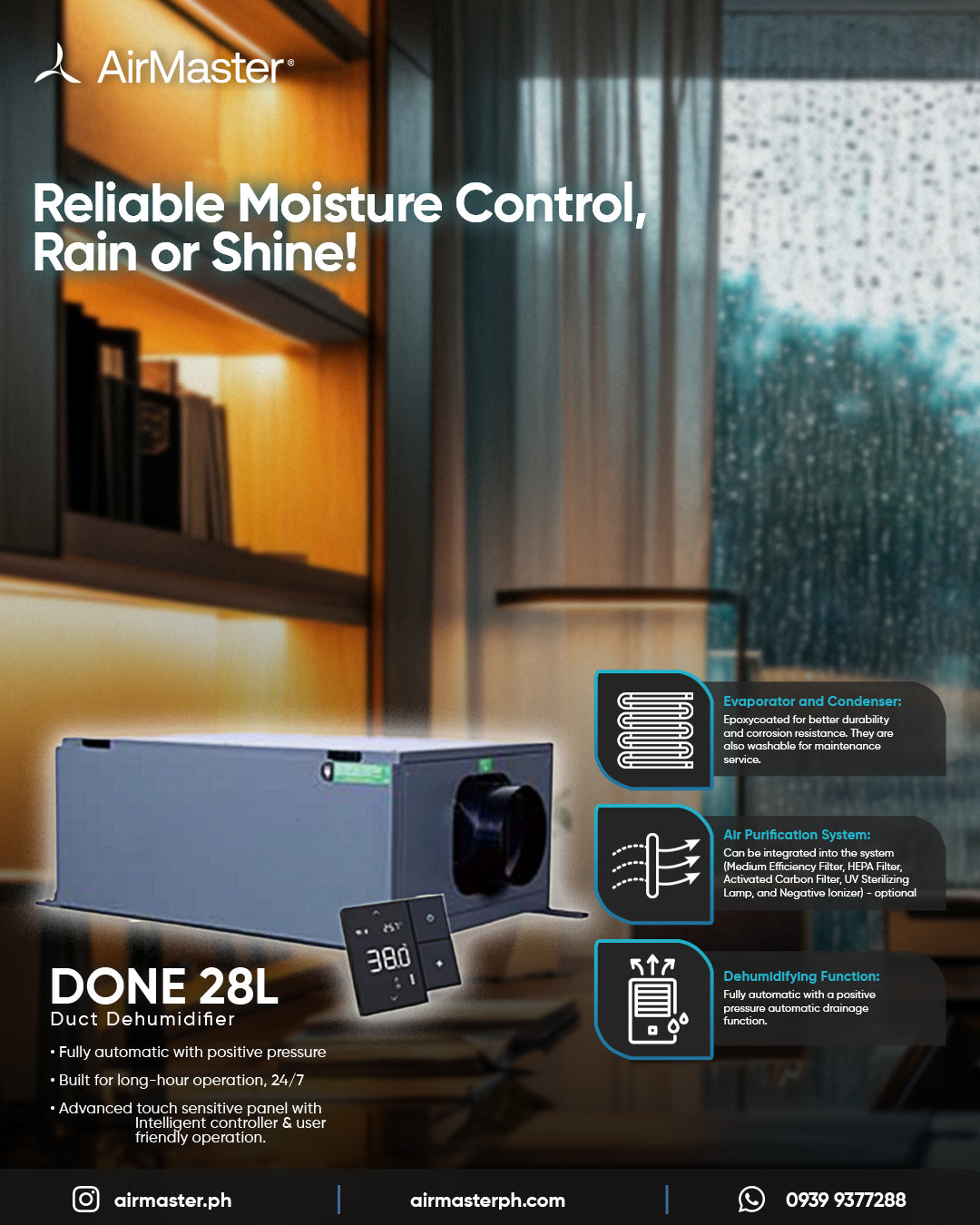 Dehumidifier 28L Ceiling Type DONE